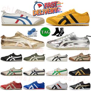 OG Tiger Mexico 66 Chaussures de course de luxe Onitsukass Baskets de créateurs Argent Blanc Jaune Noir Baskets pour femmes Lazy Casual Mocassins chaussure de sport DHgate