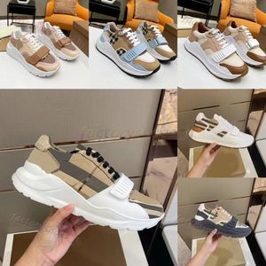 Designer Trainers Men Shoes Platform Platform Sneakers Coton Check Sneaker Striped Vintage Sneaker Outdoor Casual Shoe Chunky Rubber Trainer Men Femmes Chaussures