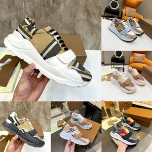 Designer Trainers Vintage Heren Casual schoenen Lage Sneakers gestreepte vrouwen Gecontroleerde Sneaker Platform Lattice Shades Flats Classic Shoe