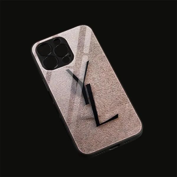 Ontwerper transparant mobiele telefoon hoesje Iphones hoesje Iphone14 gehard glas spiegel Touch Up voor 14Pro Max Mimi 13 12 11 Xr Xs X 7 8 Puls Iphone 6