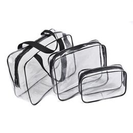 Borse in PVC trasparenti di design Organizer da viaggio Borsa per trucco trasparente Estetista Borsa cosmetica Beauty Case Toilette Make Up Pouch Wash Ba217R