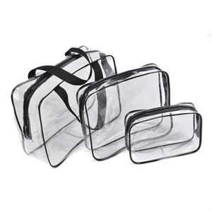 Designer-Transparent PVC Sacs Organisateur de Voyage Trousse de Maquillage Clair Esthéticienne Cosmétique Trousse de Beauté Trousse de Toilette Maquillage Pochette Lavage Ba3024