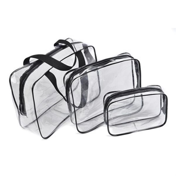 Bolsas de PVC de diseñador transparente Organizador de viajes Clear Clear Bategy Bag Beak Case de belleza Tailety Magno de lavado de bolsa BA253H