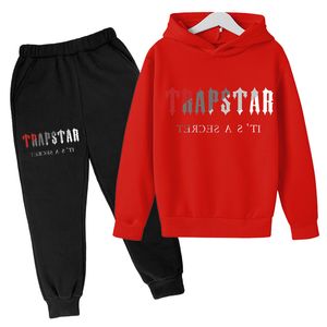 Designer Trapstar Tracksuit Baby Clothes Set Toddler Trapstar Jacket Loose Hooded Kid 2 Pieces Set Boys Girls Youth Children Children Hoodies Trapstar Coat 789