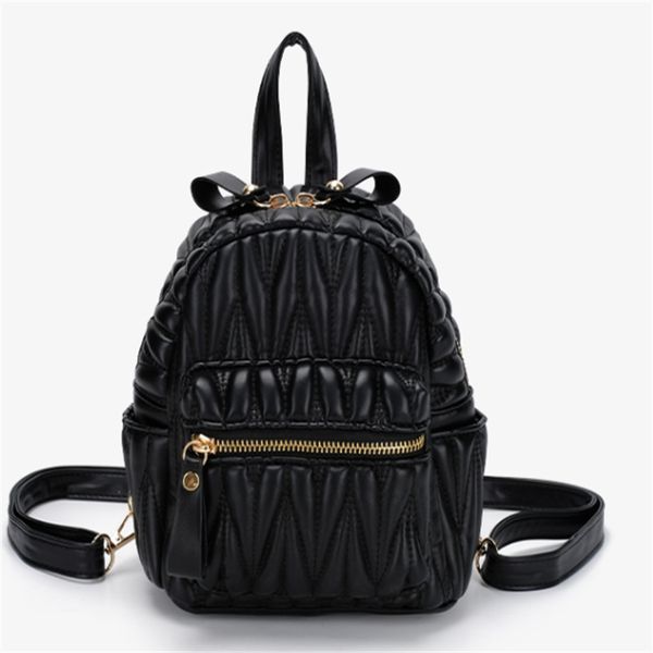 Mochila de viaje de diseñador para mochilas de marca para mujer Cuero de PU Tamaño pequeño para mujer Impresión Mochila Bolsa en 2 colores Escuela Hombro CrossbodyBag Top Calidad