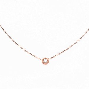 Concepteur tendance carter mosang collier en pierre femme polyvalent de haute qualité diamant small ufo bulle clavicule chaîne titane acier 18k non fade