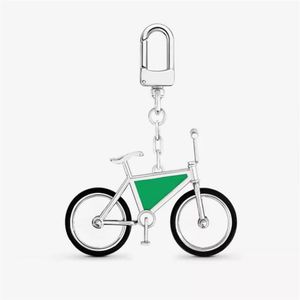 Designer Trend Mint Green Bicycle Key ringen hoogwaardige luxe merk metalen fietstas decoratie hanger Keychains paar geschenken Key252W