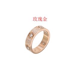 Designer Trendy Carter Twnensur Titanium Steel Couple Love Ring 18K Rose Gold Sky Star Eternal Ring O5y4