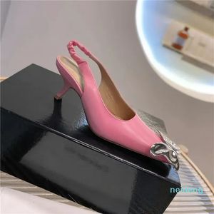 Designer - Tendance Métallique Bow Talons Hauts Sandales Bouche Peu Profonde Stiletto Mode Simple Couleur Unie Chaussures Simples