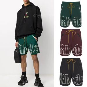 Designer trendy rhuedes shorts zwemshorts knielengte hiphop high street sports plus size heren stretchshorts training strandbroek