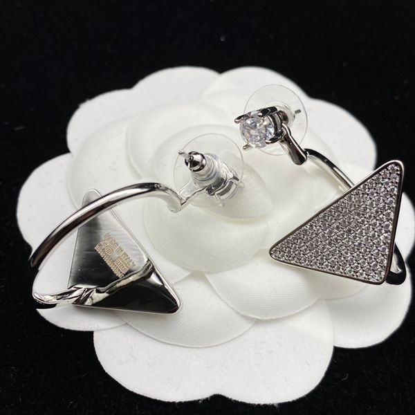 Diseñador Triángulo Pendiente de plata Stud para mujer Diamantes Pendientes Moda Pendiente de lujo Joyería Mujer Hombre Aro P Pendientes 2207284