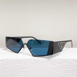 Diseñador Triangular firma gafas de sol geniales lujo Súper alta calidad personalizado ojo de gato ins marco estrecho forma cóncava sin marco ultraligero hombres SPR58z