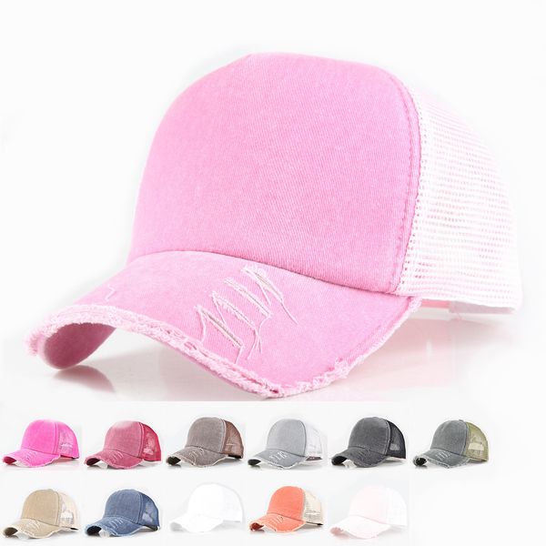 Casquettes de baseball de camionneur de styliste, tissu de lavage incurvé, réglable, pour adultes, hommes et femmes, Style Simple, chapeaux de soleil d'été