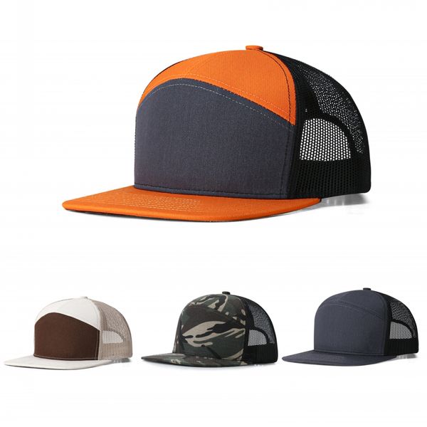 Chapeaux de camionneur de concepteur Capes Snapback 7 panneaux pour hommes pour femmes femmes Hip Hop Cappello réglable