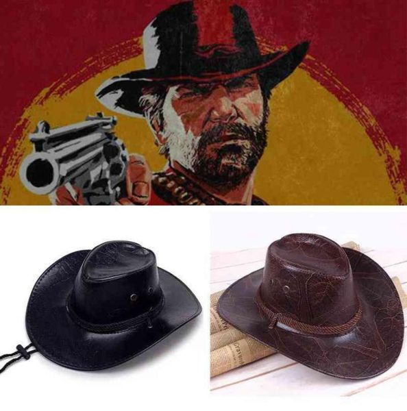 Chapeau de Cowboy en paille pour homme et femme, camionneur de styliste, jeu Red Dead Redemption 2, Western Cowboy Knight Mountaineering9820103