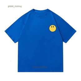 Diseñador Camiseta para hombres Drewes Fashion Fashion Smiling Manga corta Dibuja Camas redondeadas Algodón puro Pareja suelta Top Men Draw 122