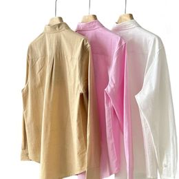 Designer Tshirt Femmes Top Femme Cou Et Pull De Luxe Ralphs Polos Coton Chanvre Texture Cheval Étiquette Chemise
