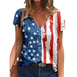 Camisetas de diseñador camiseta camiseta Camiseta de lujo Camisetas de mujer Día de la independencia corto Casual con camiseta de diseñador Bandera nacional Camiseta de manga corta impresa en 3D para mujer