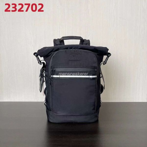 Diseñador Tumiis Nylon Bols de viaje Calidad de viaje 2024 Mochila alta funcional Bag Packs Mens Business Initial Alpha Limited Men's Roll Top 232702 0T0i