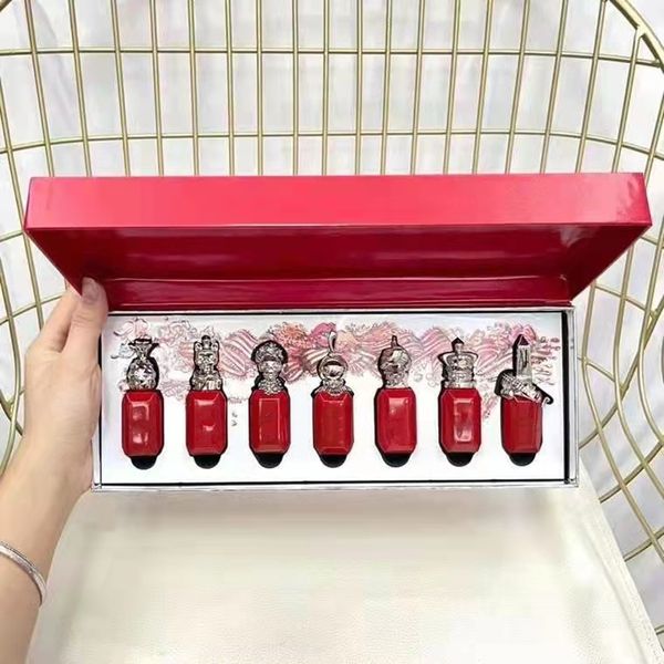 Designer navet ding set coffret cadeau parfum 9ml * 7pcs chanceux miaou couronne de gloire Q parfum Expédition rapide