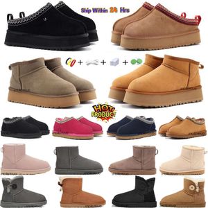 Designer UGGLI mini pluizige tasman tazz pantoffels australië laarzen australië bottes UGGLI ug pluizige slipper australië platform pantoffels