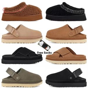 Zapatillas ugglie de diseñador Botas Tazz Slie Australia Zapatillas Tasman Lie Slipper Ultra Mini Plataforma Bota Mulas Goldenstar Zuecos de piel de vaca Diapositivas Slip-on Tamaño EE. UU. 10