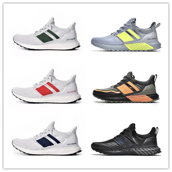 Designer Ultarboost Chaussures de course UB 4.0 Treiple Noir Blanc ADN Gris Trois Cendres Pêche Core Dash Ultraboosts Tennis Baskets Baskets Grande Taille 36-45