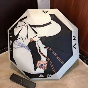 Paraguas de diseñador Paraguas de lluvia automático de lujo Mujeres Hombres Sombrilla de protección UV plegable