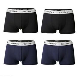 Designer sous-vêtements Calvins Brand Boxer Underpants 4pcs Men Boxers Man Short Flexible confortable Flexible Belle culotte solide 718