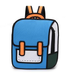 Designer unisex cartoon cartoon tweedimensionale backpack luxe special persoonlijkheidsstijl backpack student schoolbags hoge kwaliteit193h