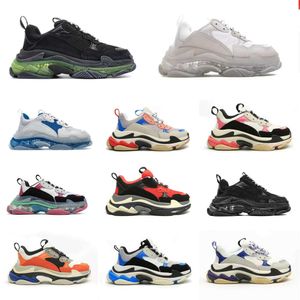 Designer Dates Crystal Bottom 17w Casual Chaussures Femmes Hommes Papa Plateforme Baskets Triple S Noir Blanc Rouge Sneaker Paris Luxe Plat Multi-couleur Marque Baskets S996