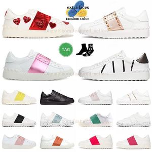 chaussures de marque Saint-Valentin baskets Saint-Valentin noir blanc marine rose bleu pointes dorées rivets baskets mocassins robe décontractée chaussure d'extérieur cuir hommes femmes nous 12