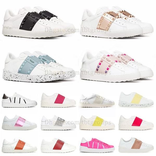 Diseñador de San Valentín Zapatillas de deporte abiertas Zapatos de vestir Bombas de plataforma Vintage Negro Blanco Rosa Beige Deportes de lujo Transpirable Skate Dhgate Entrenadores mocasines hombres para mujer