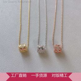 Collier VanClef de créateur Fanjia feuillage kaléidoscope collier Seiko mode polyvalent rosée pendentif chaîne v or