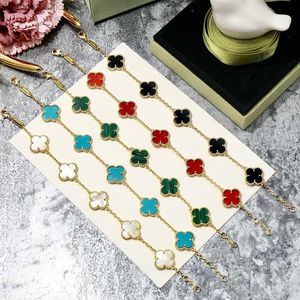 Ontwerper van vier blad klaver armband merk klassiek natuurlijk turquoise vijf bloemen klaver armband mode Koreaans paar ontwerper voor vrouwen