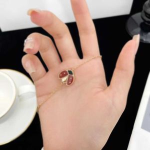 Designer van vier bladgras Ladybug armband vrouwelijk dik goud geëlektroplateerde roos dubbelzijdig witte fritillaria live uitzending