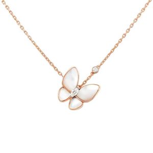 Designer van nieuwe vlinder Fritillaria ketting dames hoge editie roze gouden mode oorbellen met logo