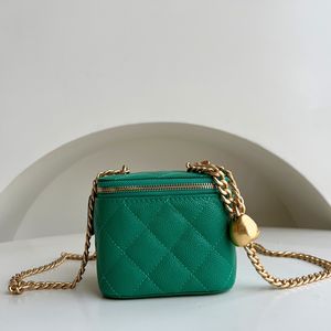 Designer toilettas Lambskin clutch met kettingtas 10A Luxe regulerende ketting make-uptassen met doos C063