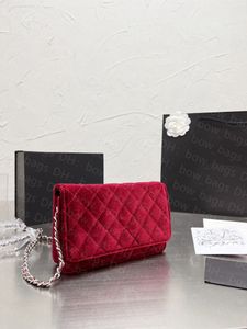 Designer Velvet Bags Handtas Women beroemde merk Schouder Purse Luxe handtas Wallet Chain Fashion Crossbody Bag