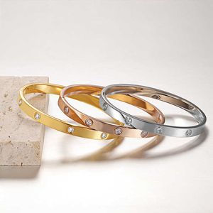 Designer veelzijdige Carter 18K Rose Gold Ten Diamond Bracelet Dames Fashion All-Star Titanium Steel Sieraden