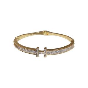Designer Version de Carter polyvalent bracelet en acier titane femelle authentique Gold électroplate zircon haute teneur unique et artisanat mj2j