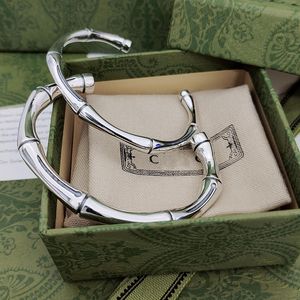 Designer versie v Bamboo Joint Gold armbanden voor vrouwen mannen Hoogwaardige Trendy Fashion Design Roestvrij staal Opening Sier Bracelet Zeer mooi sieradencadeau
