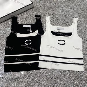 Designer Vest Dames Zomer Mouwloos Uitloper Gebreide Tanks Borduurtrui Sport Tees