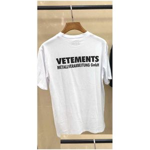 T-shirt à manches courtes pour hommes et femmes, vêtement de styliste, grande étiquette, Hip Hop, ample, décontracté, brodé, noir et blanc, Top r4