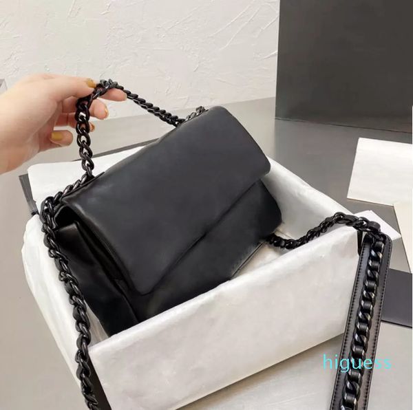 Designer-Vintage Classic Women Square Flap Bags Small Metallic Black 25 * 16 * 7cm Vanity Camera Multi Pochette