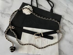 Designer Vintage Cowhide Echte lederen riemen Goudketen voor damesletter Hailleband koper Verstelbaar Lady Taille Belt Gift