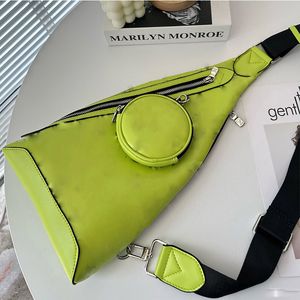 Diseñador Vintage Cuero Verde CrossBody Bolsas Mujeres Moda Lujos Bolsos Círculo Cartera