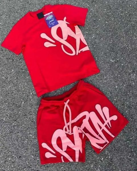 Conjunto de camisetas Syna World de diseñador para hombre, camiseta estampada de diseñador, camisetas cortas y2k, camiseta gráfica Syna World y pantalones cortos de hip hop
