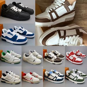 Diseñador Virgil Trainer Casual para hombre zapatilla de deporte Negro Blanco Panda Moda Low Top Zapato Plataforma Cuero Sloe Goma Hombres Mujeres Al aire libre