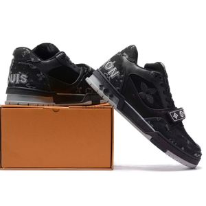 Designer Virgil Trainer Casual Chaussure Low Casual Chaussures Maxi # 54 Cuir Daim Denim Noir Lettre Superpositions Plate-forme Extérieure Hommes Femmes Skate Baskets Taille 36-45 13